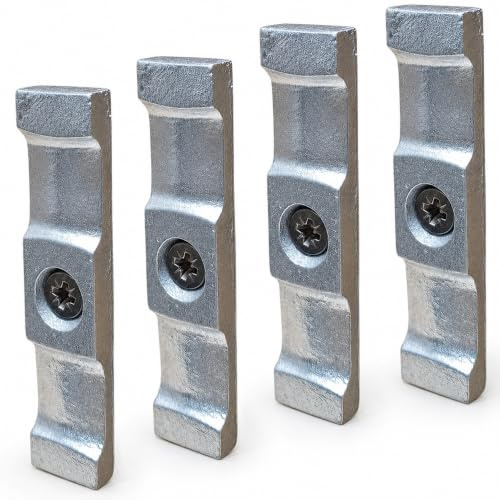 HanaMoon 63mm (2.5 Inch) Zinc-Plated Turn Buttons with Screws - Pack of 4 | Durable metal thumb catches for shed doors, gates, rabbit hutches and cabinets