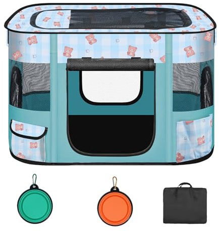 Faltbarer Hunde-Laufstall für den Innenbereich, erweiterbarer Welpenlaufstall, tragbarer Haustier-Laufstall für Kleintiere, wasserdichte Übungshütte, Zeltkiste für Reisen, Camping, Zuhause und