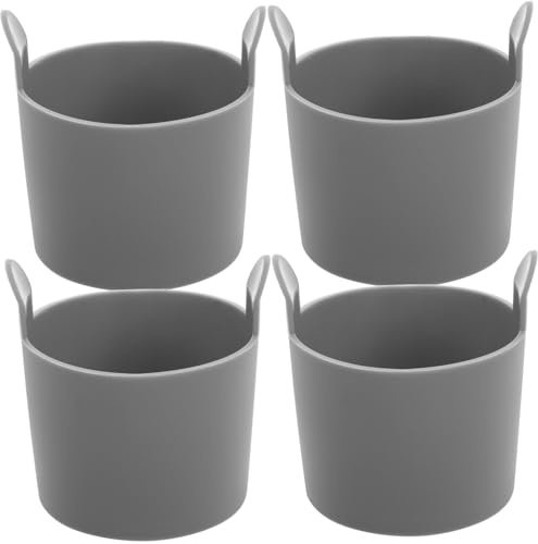 POPETPOP 4 piezas Molde para Huevos Escalfados de Silicona Resistente al Calor Apto para Freidora de Aire y Lavavajillas Molde Versátil para Muffins y Huevos al Vapor