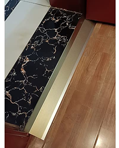 RLKHXBS Bande de Transition au Sol de 4 Pouces de Large, réducteur de Porte métallique/Rampe de seuil/Garniture de Bord pour Les Transitions inégales, Grande moulure pour Balayage pour Fauteuil