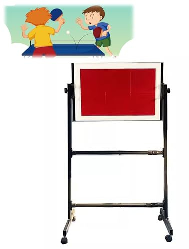 Tischtennis Rebound Board für Solo-Übung - Ping Pong Return Trainer mit 6/8/12 Stück Gummi, Multi-Winkel verstellbar für Selbsttraining & Schlagbohrmaschinen ​