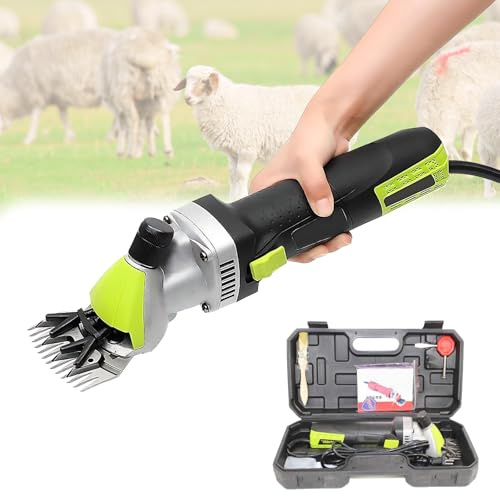 ORIDLECTAL Tondeuse Animaux Polyvalente, Tondeuse a Mouton, Tondeuse Chevaux, 850W 2400 TR/Min, 13 Dents, Facile à Utiliser, 110V/220V, EU Plug 110V