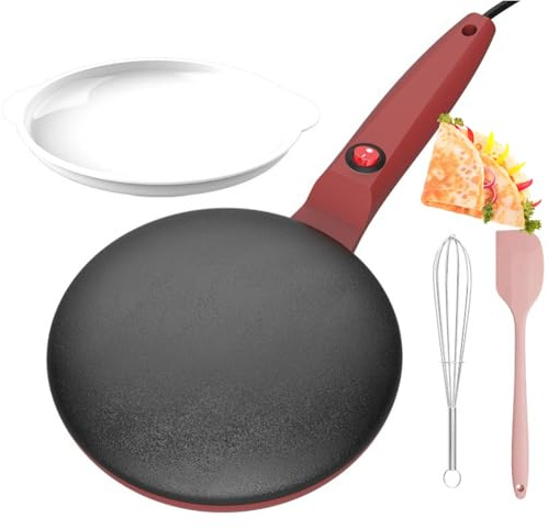 Crepiera elettrica - Macchina per pancake portatile antiaderente con controllo automatico del termostato per uso domestico e nei ristoranti