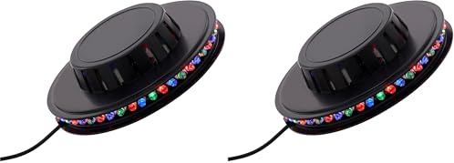 BRILONER - LED Partylicht mit Musiksensor, buntes RGB Licht, max. 3W, USB-Anschluss, Discolicht, Party Gadgets,Lichtrad, LED Licht, Partybeleuchtung, Deko Geburtstag, 12,5x3,8 cm, Schwarz