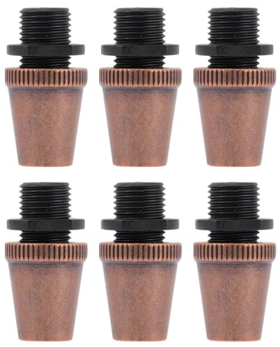 ULTECHNOVO Set 6 Pezzi Fermacavo per Lampadario Marrone in Ferro e PC Fissaggio a Vite, Facile da Usare per Luci Sospese in Ambienti Moderni e Retrò