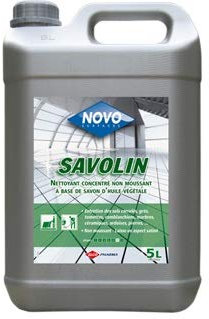 Novo Savolin nettoyant a l'huile de lin pour carrelage, pierre, tomettes.spécial autolaveuse Bidon de 5 L