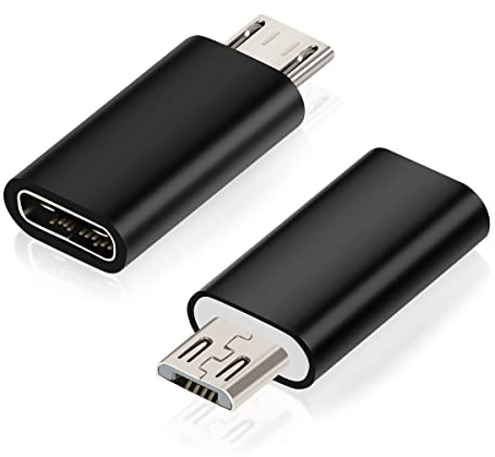 BabyElf Adaptateur USB C (2 Pièces), Micro USB (Mâle) vers USB C (Femelle) Adaptateur supporte la Synchronisation des Données pour Samsung Galaxy S7/S7 Edge Nexus 5/6 Xiaomi Mi A2 Lite LG K8/10