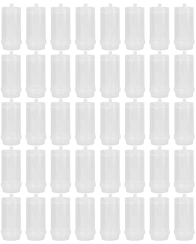 Cabilock 40pcs Push Up Containers, Cake Pop Shooter, Plastic Containers with Lids Cylinder Shaped for Diy Push Cake Mold Cotton Candy Push Pop Birthday Party