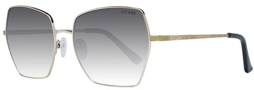 GUESS Factory Damen übergroße geometrische Sonnenbrille, Schwarz, EinheitsgröÃŸe