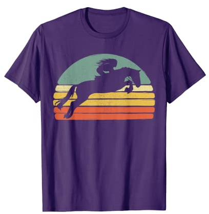 Vintage Mädchen Reitbekleidung Reitbekleidung Reitsport T-Shirt