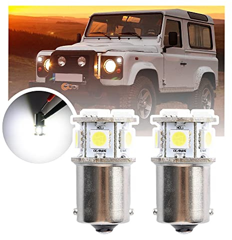 NSLUMO LED Parcheggio e lampadina di posizione per 1990-2016 L/and R/over Defender 2pcs R10W R5W BA15S 1156 Auto Sidelight Lampada Luce di parcheggio in città Lampada di gioco DRL