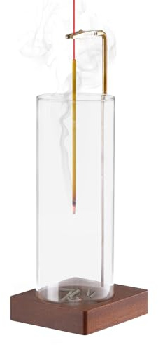 1 Pack Incense Holder for Sticks, Insence-Stick Holder Ash Catcher with Removable Glass [Anti-Ash Flying], Mess-Free Incense Burner Holder, Perfect for Meditation Yoga Relaxation, Home Decor
