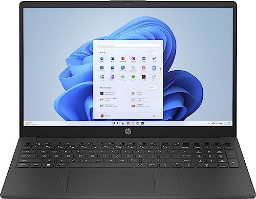 HP Laptop, 15,6 FHD Display, AMD Athlon Gold 7220U, 8 GB DDR5 RAM, 256 GB SSD, AMD Radeon Grafik, Windows 11 Home, QWERTZ Tastatur, Schwarz