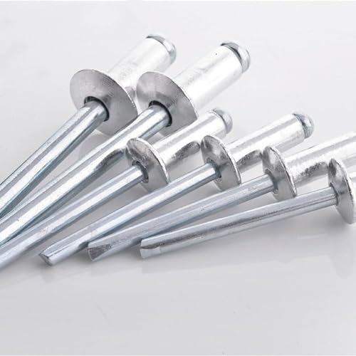 Nieten 10–100 Stück M2,4 M3,2 M4M5 M6 Aluminium-Pilzkopf-Bruchdorn-Blindnieten Nagelnieten für Möbel, Autos, Flugzeuge, 14 mm, M2,8 (100 Stück)