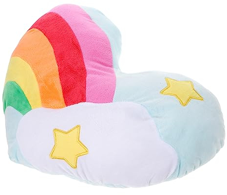 LIFKOME Herzförmiges Dekokissen Plüsch in Regenbogenfarben Wurfkissen Für Sofa Auto Haus Als Nackenrolle Oder Dekoration Hochwertige Füllung Mit Pp-Baumwolle