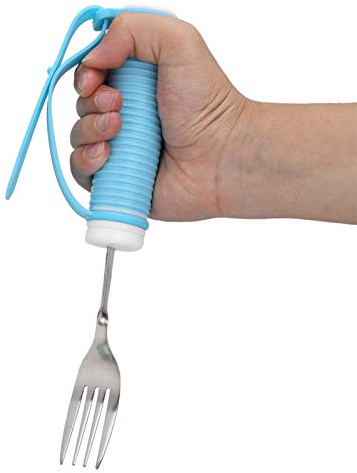 Tyenaza Tenedor De Ayuda para Comer, Tenedor Giratorio De Acero Inoxidable, Utensilios para Comer Giratorios para Personas Mayores