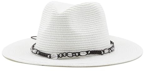 Sonnenhut Strohhut Hut Hüte Für Frauen Kinder Kinder Strohhut Outdoor Junge Mädchen Sonnenschutz Strand Hüte 60-62Cmeinstellbar Weiß