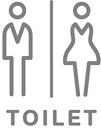 Toilettenschild, Badezimmerschild für Männer und Frauen, Acryl-Badezimmer-Unisex-WC-Türschild, Toilettenschild (Toilette 20 * 14 cm) (Frauen 20 * 14 cm) (Frauen 20 * 14 cm) (Farbe: Toilette, Größe: