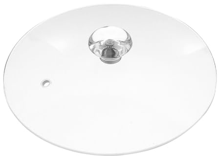 PRETYZOOM 6.57 Inch Universal Glass Pot Lid with Steam Vent Microwave Safe Transparent Cover Replacement for Soup Pots and Cookware