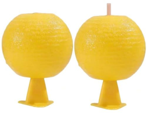JUCHRZEY Fruchtfliegenfallen, klebrige Fallen in Zitrusform, for drinnen und draußen (B)