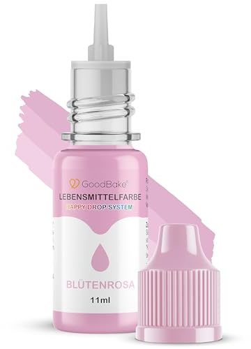 GoodBake Lebensmittelfarbe Rosa Pastell (11 ml) flüssig - farbintensiv, geschmacksneutral, vegan & zuckerfrei - Food Coloring für Tortendeko, Kuchenteig, Fondant, Kekse, Getränke, DIY