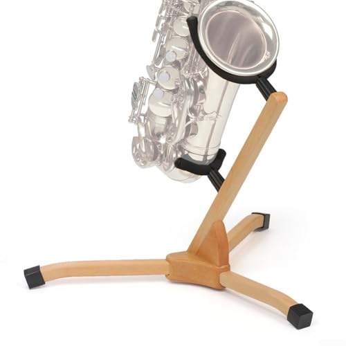 ZYWUOY Saxophonständer aus Holz, Ständer für Alt- und Tenorsaxophon-Halter