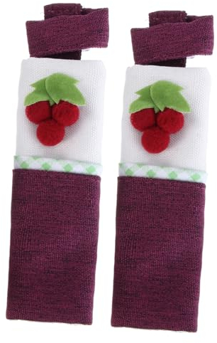 Gadpiparty 2st Handschuhe Für Kühlschrankgriffe Schranktürknöpfe Gerätegriff Abdeckungen Für Türgriffe Spülmaschinen-türtuchschutz Türgriffschutz Dekoration Für Heimküchengeräte Stoff Violett