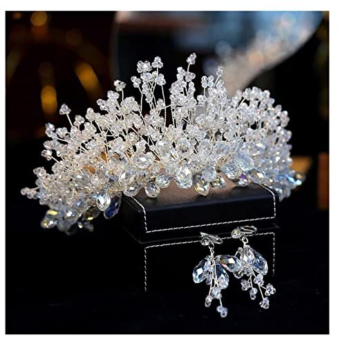 HAODUOO Haarnadel Hochzeit Tiaras Kronen Stirnbänder Kristall Abend Haarbänder Bräute Haarschmuck Abschlussball Schmuck