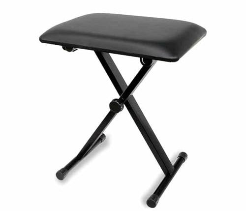 Klavierhocker-Stuhl, Faltbare Aufbewahrungs-Klavierbank, Leder Mit Drei Gängen, Verstellbarer Keyboard-Stuhl, Kann Von Kindern/Jugendlichen/Erwachsenen/älteren Menschen Unterschiedlichen(Black)