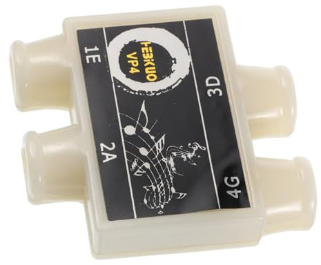 HEMOTON Stimmpfeife Für Gitarre Und Ukulele Präzises Stimmrohr Aus Kunststoff Weiße 4-loch Tonhöhe Stimmgenau Für Anfänger Und Profis