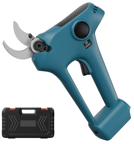 Batteridriven grensax för Makita 18 V-batteri, elektrisk trädgårdssax med 30 mm SK5 förkromad högkolstålblad och LCD-skärm (batteri ingår inte)