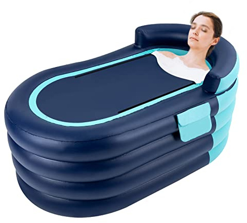 Baignoires gonflables pour adultes, baignoire pliable et portable en PVC, baignoire de douche mobile, baignoire spa, avec dossier ergonomique, baignoire assise pour adultes, baignoire pliante, PVC