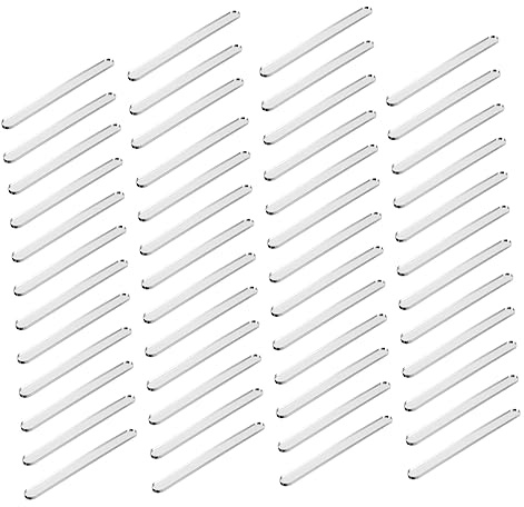 Mobestech Bâtonnets De Glace Soi-même 50 Pièces En Acrylique Blanc Réutilisable Léger Sécuritaire Matériel Fabrication De Glaces Bricolage Garçon Et Filles Usage Domestique
