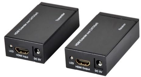 Extensor Audio/Video - transmisor y Receptor de señales AV, Color Negro, admite múltiples formatos de Audio y Video, Ideal para Conexiones a Distancia. #