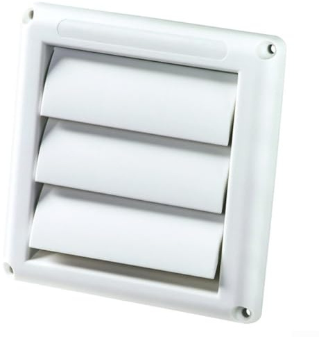 External Wall Ventilation Exhaust Cover with Gravity Flaps, Automatic Air Vent Grill for Extractor Fans and Cooker Hoods with Weatherproof Construction