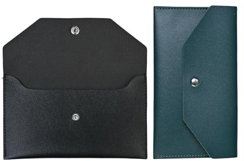 Kaiyzo Ledergeldbörse Geldbörse für Geldscheine Banknotenaufbewahrung Geldtasche Lange, Einfache Kartentaschen (2 Stück)