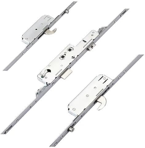 Latch Deadbolt 2 Hook 2 Roller Double Spindle Multipoint Door Lock Shootbolt Compatible 675mm Top Roller to Spindle for uPVC Timber Doors UK Spec Lock