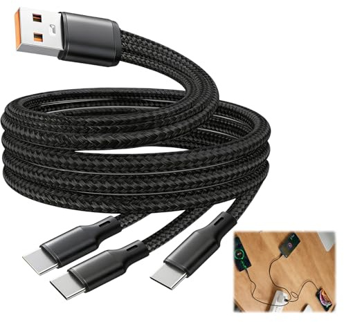 Yohtlfp Multi Cable de Carga USB C, 3 en 1 Multi USB Cargador Cable, 1.2M