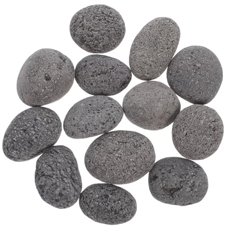 Toyvian Pietre Vulcaniche per Braciere e Barbecue a Gas, Laviche Naturali 3-5 CM per Patio e Campeggio