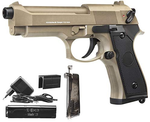 Cyma cm.126/M9/M92 Classic Softair/Airsoft AEP -TAN- inkl. NIMH Akku & Lader < 0,5 J.
