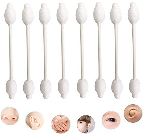Baby Cotton Swabs with Large Tips for Newborn Babies, Kids, 100% Biodegradable Gentle Qtips for Children Safety Cotton Buds (4 packs of 56 ct. Box-Packed,Total 224) (Baby swab-1)