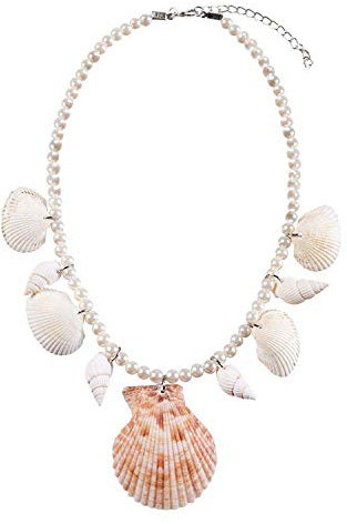 Boland 51031 - Halskette Meerjungfrau, Kette mit Muscheln und Perlen, für Erwachsene, Modeschmuck, Karneval, Fasching, Fastnacht, Mottoparty, Halloween, Strandparty