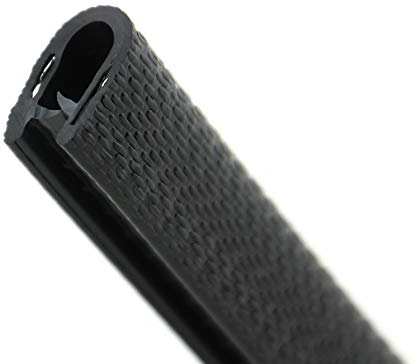 SMI-Kantenschutzprofil KS1-4S-M für 1-4mm PVC mit Stahleinlage Schwarz matt selbstklemmend ohne Kleber - Kantenschutz, Kederprofil, Kantenprofil, Kantenschutzleiste für Autotüren, Bleche (3 m)
