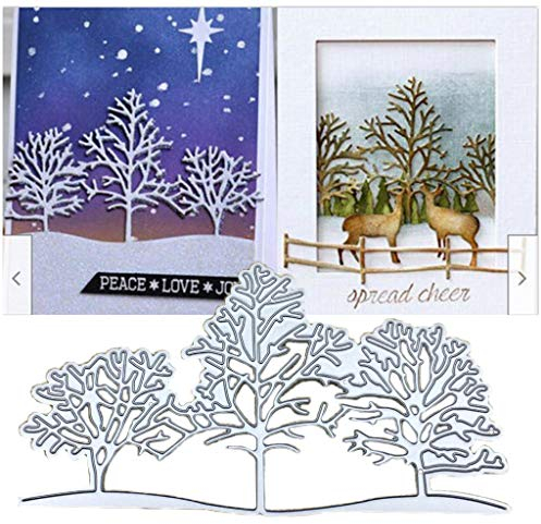 Handgefertigte Stanzformen aus Metall mit 3 Tannenbäumen, Stanzformen für Kartenherstellung, Prägeschablonen für Scrapbooking, Alben, Papierkarten, Kunsthandwerk, Dekoration