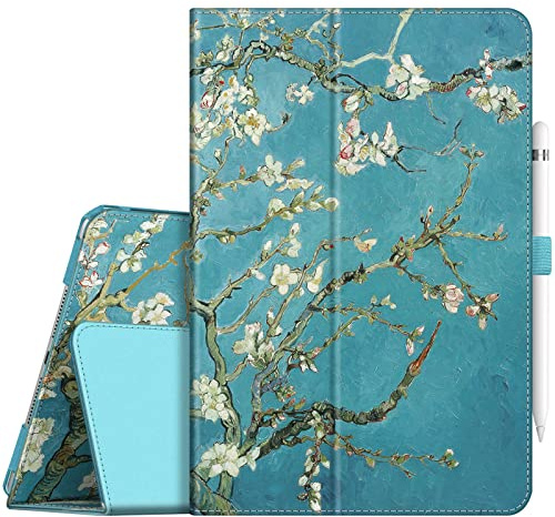 FINTIE Custodia a libro per iPad di 9a/8a/7a generazione (2021/2020/2019) da 10,2 pollici, protezione angolare, custodia posteriore in pelle vegana di alta qualità con supporto per matite, funzione
