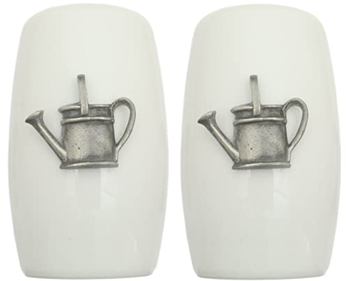 Watering Can China Salt and Pepper Shakers Cruet Set Modern White CSP 390