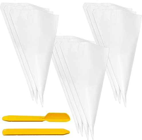 10 * Pack Grout Bag with 2 * Tile Caulk Tool, Heavy Duty HDPE Tip Tear Puncture Resistant Cement Sealer Bag, 28.5 * 46.5cm