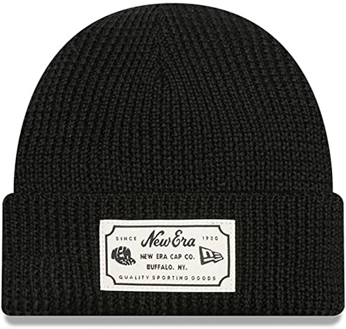 New Era Strick Wintermütze Short Cuff Beanie - Patch schwarz