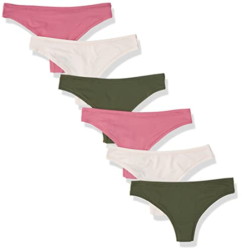 Amazon Essentials sous-Vêtements en Microfibre (Hipster et String, Disponibles en Grandes Tailles) Femme