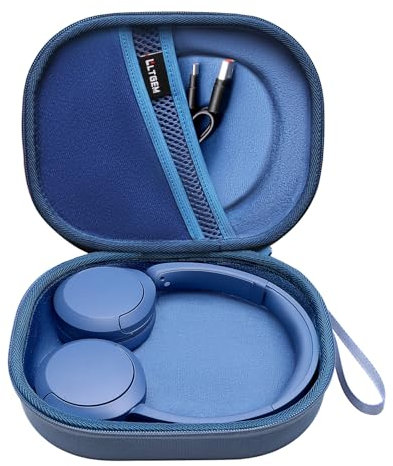 L LTGEM Hard Case for JBL LIVE 770NC, 660NC, 670NC or JBL Tune 510BT, 520BT, 570BT, 720BT, 710BT, 670NC, 770NC, 760NC, Folding Headphone - Portable Travel Bag (Case Only) Blue
